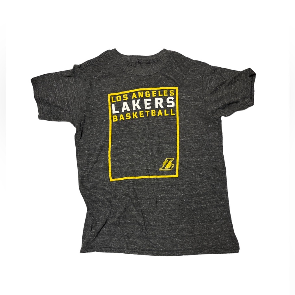 NWOT SOFT! fabric dark gray Lakers t-shirt. Unisex Size: M